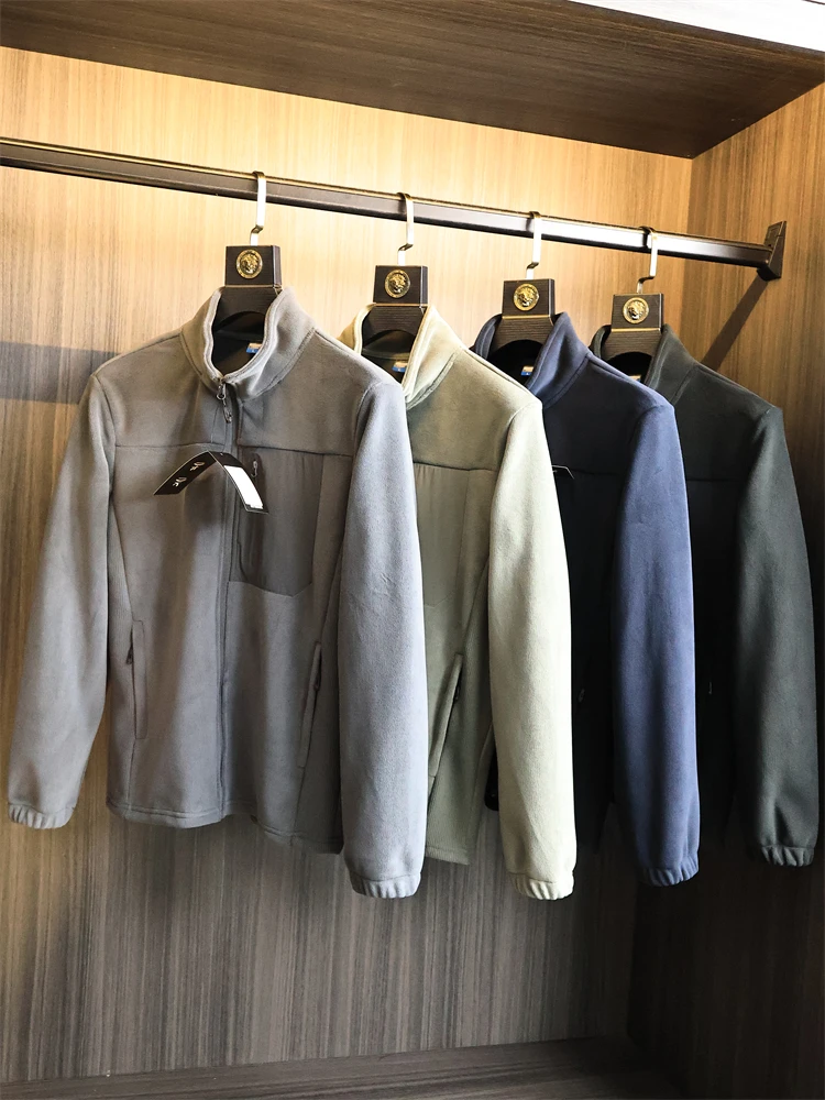 

Thiened Fce воротник-стойка Jaet для занятий спортом на открытом воздухе, мужская однотонная зимняя теплая верхняя одежда Faion Urban Sle на молнии