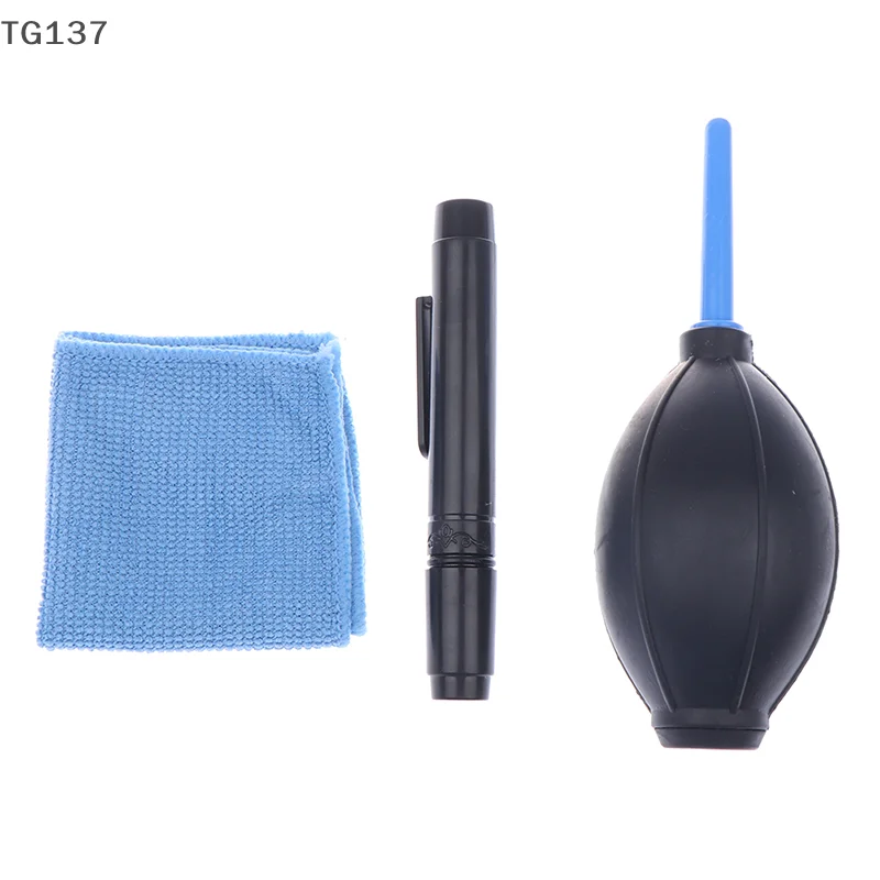 3 In 1 Portable Camera Clean Kit Cleaning Cloth Camera Cleaner Pen Air Blaster Blower Accessories Set For Camera Keyboard Phones