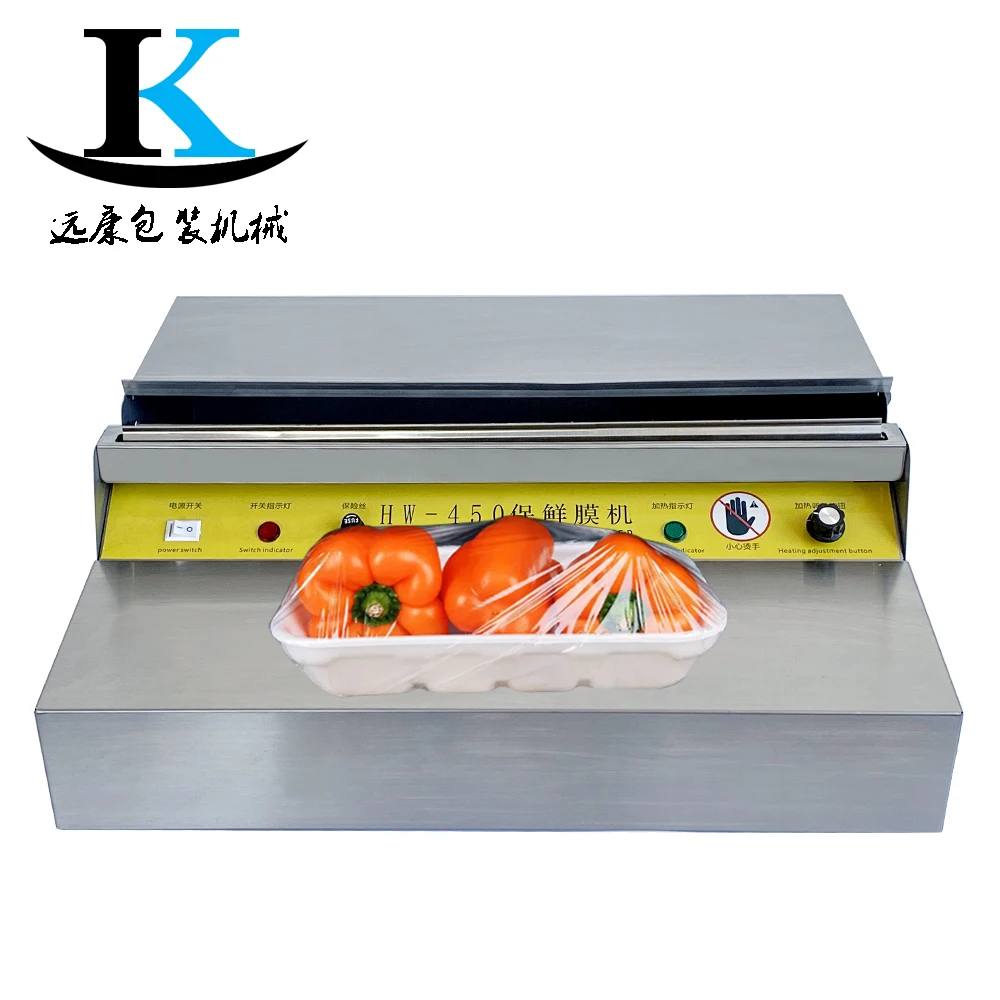 YK HW-450  Manual Operation Manual Cling Film Sealing Machine Hand Wrapper For Vegetables And Fruit