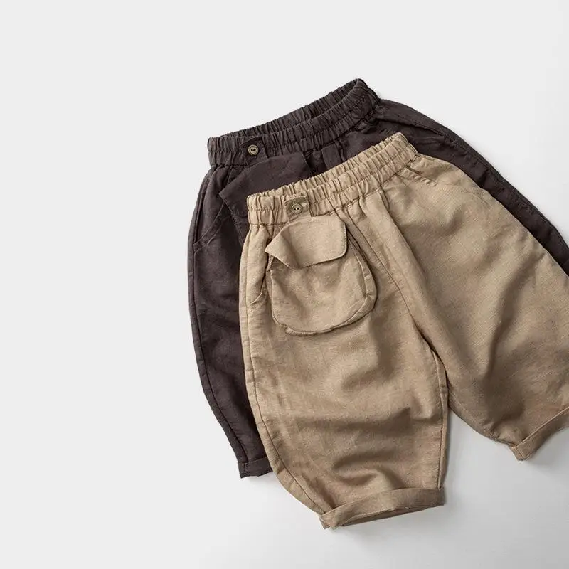 

2025 Summer New Children Casual Pants Solid Girls Thin Mosquito Resistant Pants Cotton Boys Breathable Trousers Kids Clothes