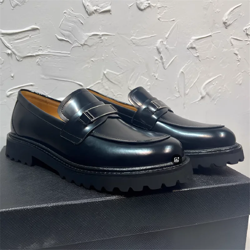 

New Casual Man Dress Shoes Genuine Leather Men Comfortable Party Shoe
