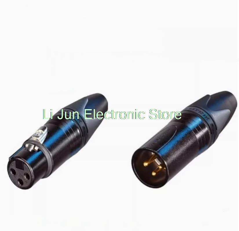 

5piece Three core XLR black gold-plated balanced male plug NC3MXX-B