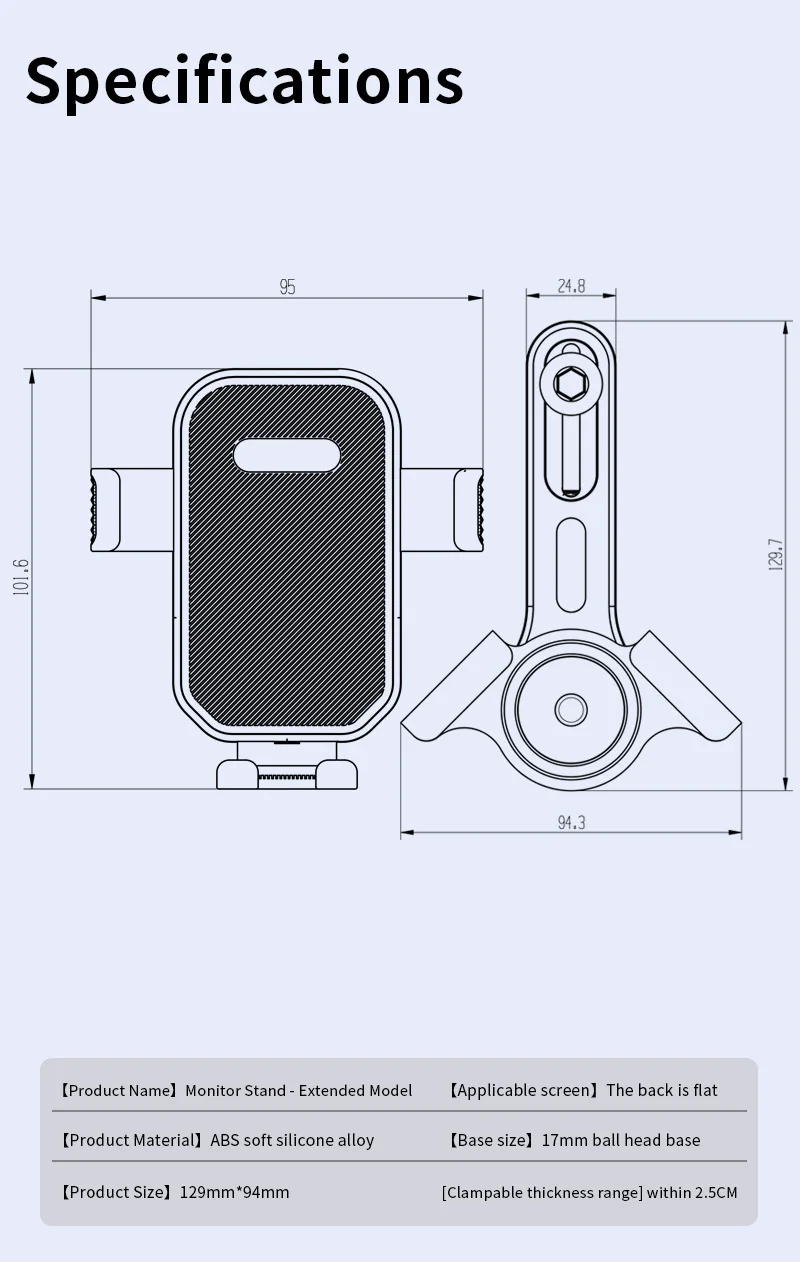 Multifunktionale Legierungs-Autotelefonhalterung Universelle Armaturenbrett-Navigationshalterung für Neue Energiefahrzeuge Schadensfreie Installation – Detail 14