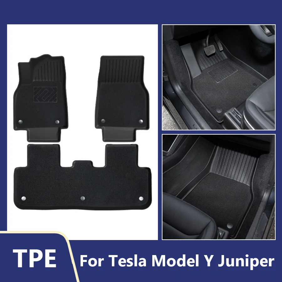 

For Tesla Model YL NEW Model Y Juniper ,For Model 3 Highland 2025- 2026 TPE Car Floor Mats Waterproof Internal Accessories Mat