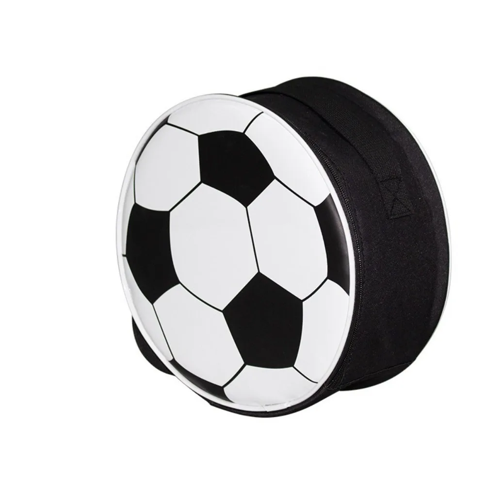 

Creative Oxford Cloth Football Lunch Bag Large Capacity Round Soccer Lunch Bag Adjustable with Strap Insulated Lunch Bag Picnic