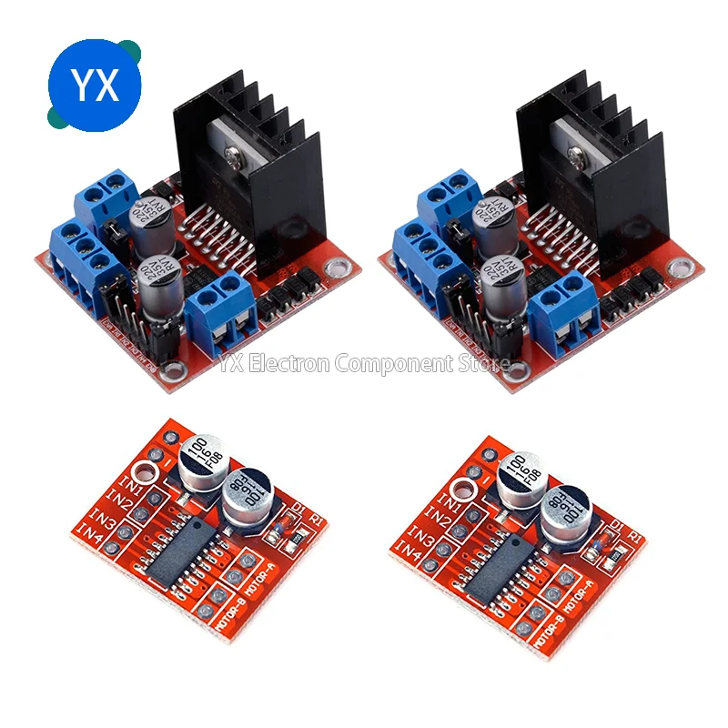 2 ~ 5 SZTUK L298N Moduł płytki kontrolera napędu silnika Podwójny mostek H Silnik krokowy DC Silnik DC Inteligentny robot samochodowy dla Arduino