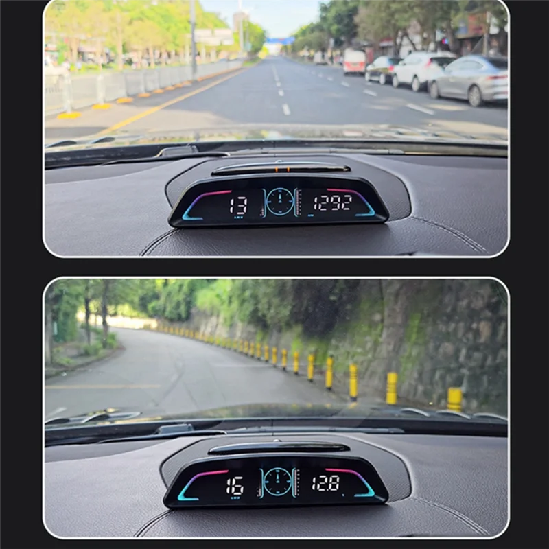 

Car HD Head-Up Display OBD2 GPS Smart HUD Auto Digital Speedometer RPM Voltage Security Alarm Display