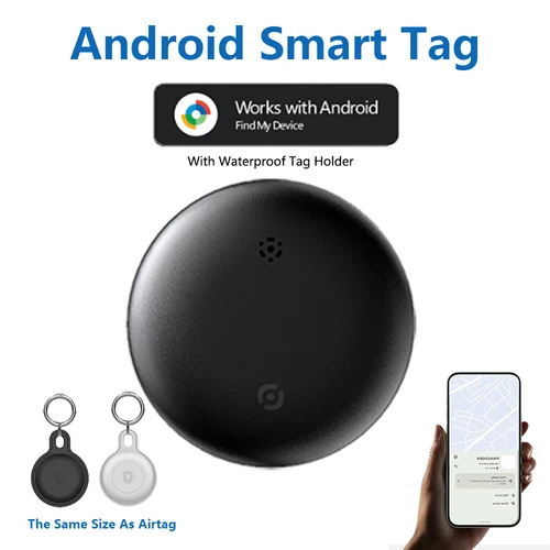 Etiquetas inteligentes con cubierta protectora para Android, rastreador GPS que funciona con Google Find My, buscador de artículos adecuado para Samsung Galaxy Xiaomi