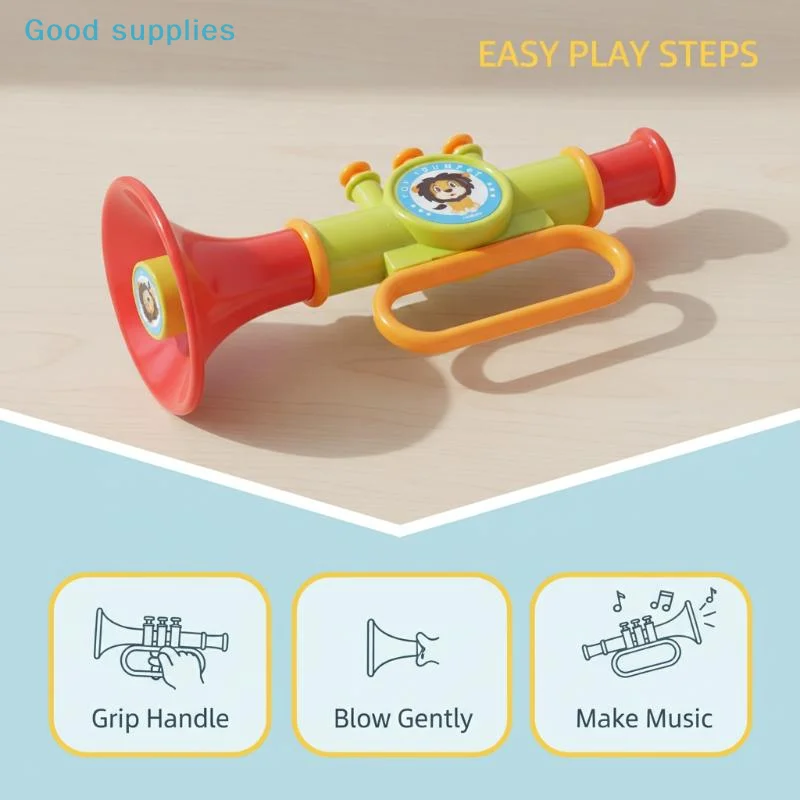 nimbleKid's Sensory Whistle Horn Trumpet Vibrant Multicolor Musical Toy Safe Non-Toxic for Parent-Child Interactive Gamesobject