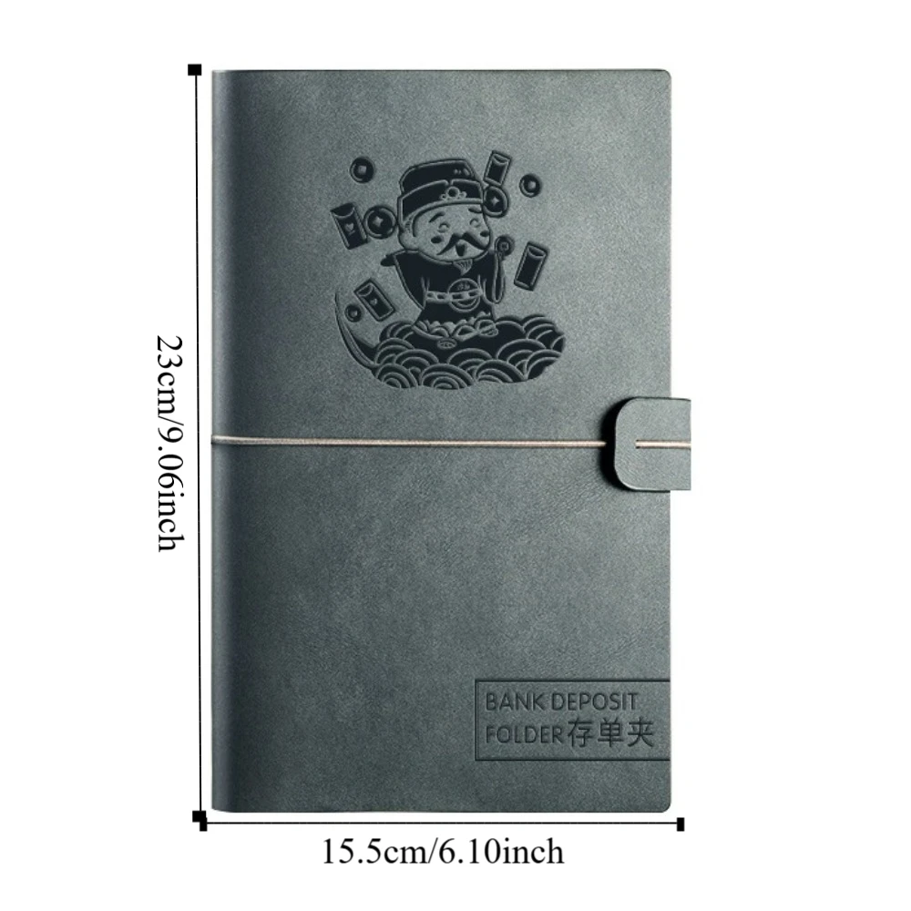 PU Leather Bill Planner Binder Loose-leaf Reusable Money Budget Binder Cash Envelopes Transparent Savings Challenges Notbook