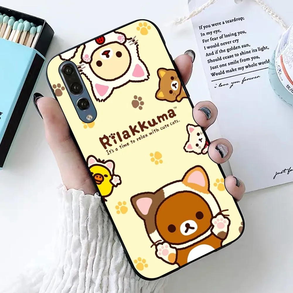 Cute Cartoon R-Rilakkuma Phone Case For Huawei P 8 9 10 20 30 40 50 Pro Lite Psmart Honor 10 lite 70 Mate 20lite