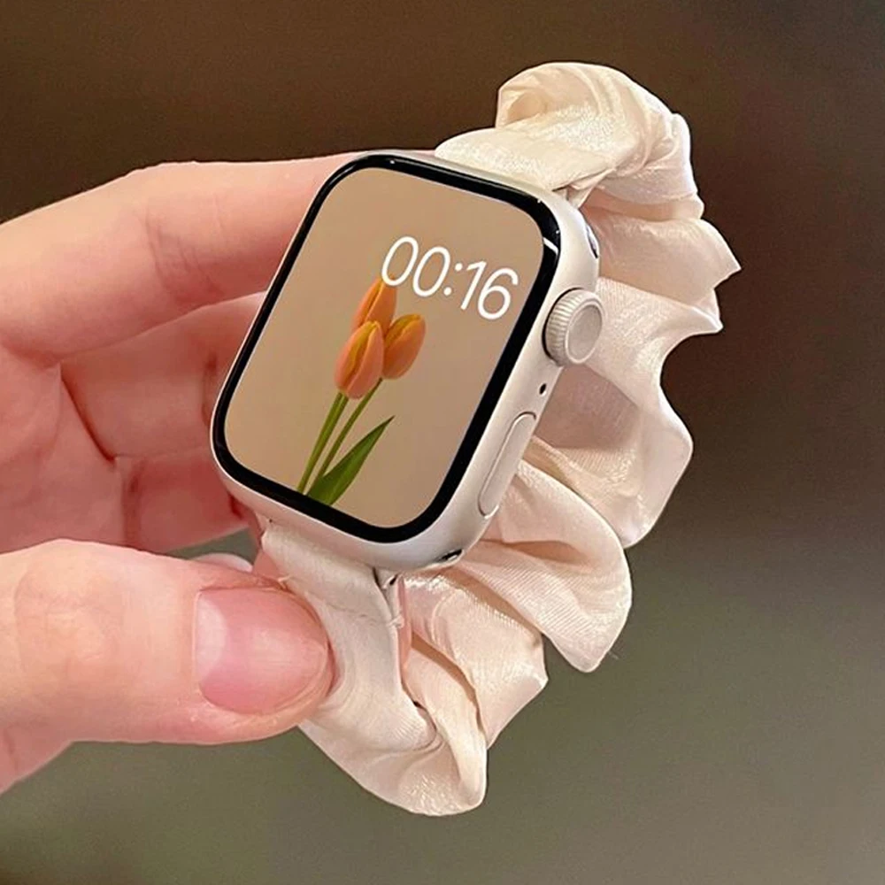 Starry Fabric Strap for Apple Watch Band 38mm 40mm 41mm 42mm 44mm 46mm Elastic Watchband for iWatch Series 10/11/9 Wristband