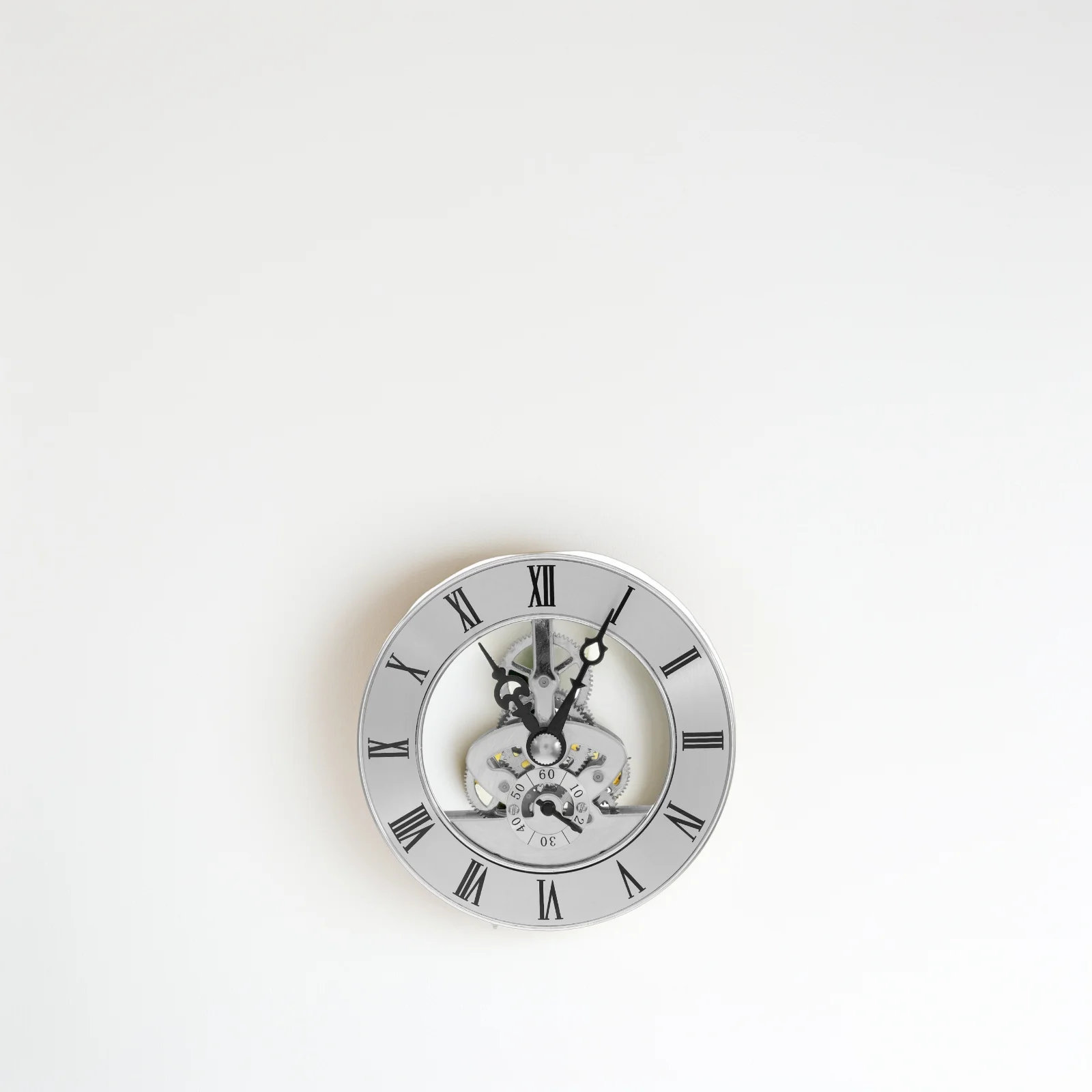 

86Mm Transparent Quartz Movement Replacement Silent Round Insert For Wall Clock Repair Clear Lens Roman Numerals Elegant