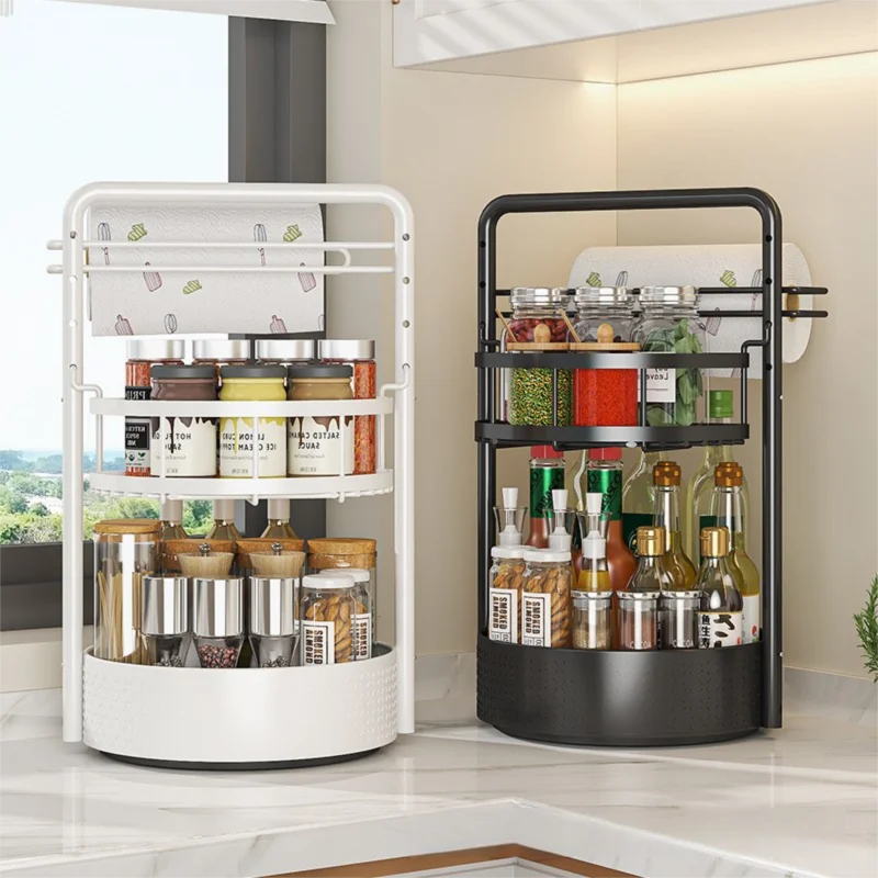 

2-слойная кухонная полка для хранения из нержавеющей стали, банка для приправ, стеллаж для хранения специй, полка для палочек для еды, барный органайзер, аксессуары