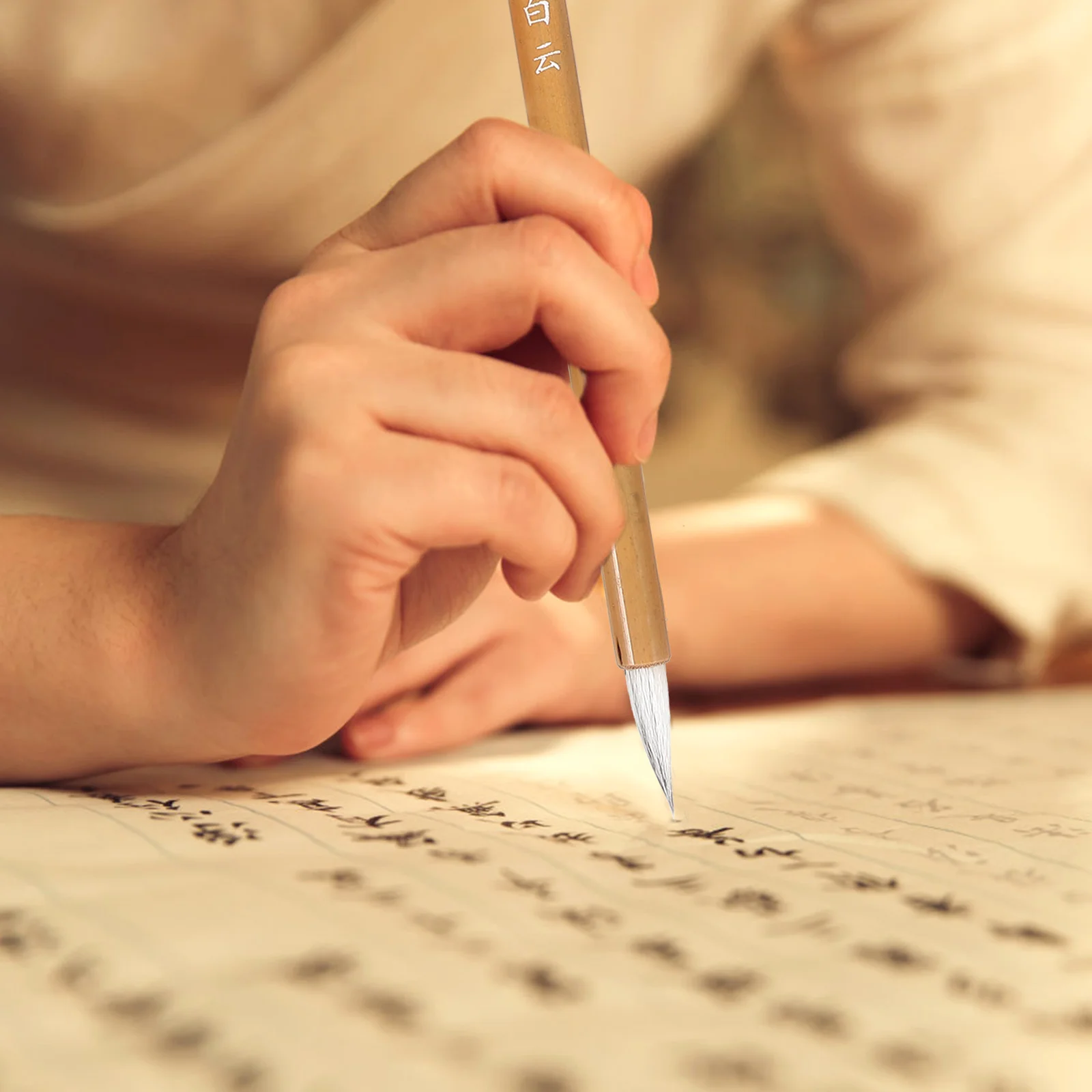 

6 шт., кисть для китайской каллиграфии, ручка для каллиграфии для начинающих, кисть для китайской акварельной живописи, кисть для китайской каллиграфии, ручка