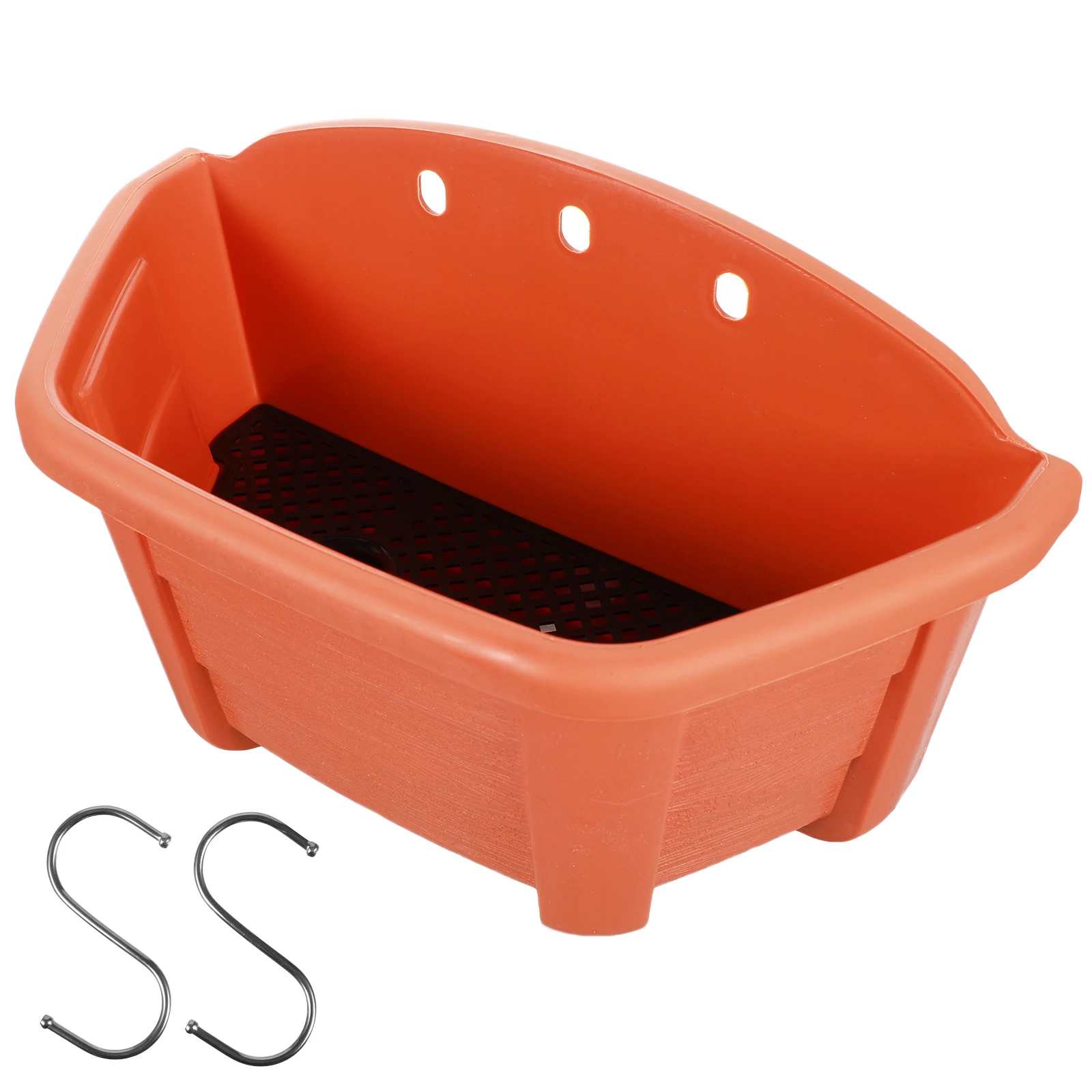 

1 set Semi-Circular Flower Pot Indoor Hanging Basket Premium Durable Plant Holder Space Saving Flower Stand Corrosion for Garden