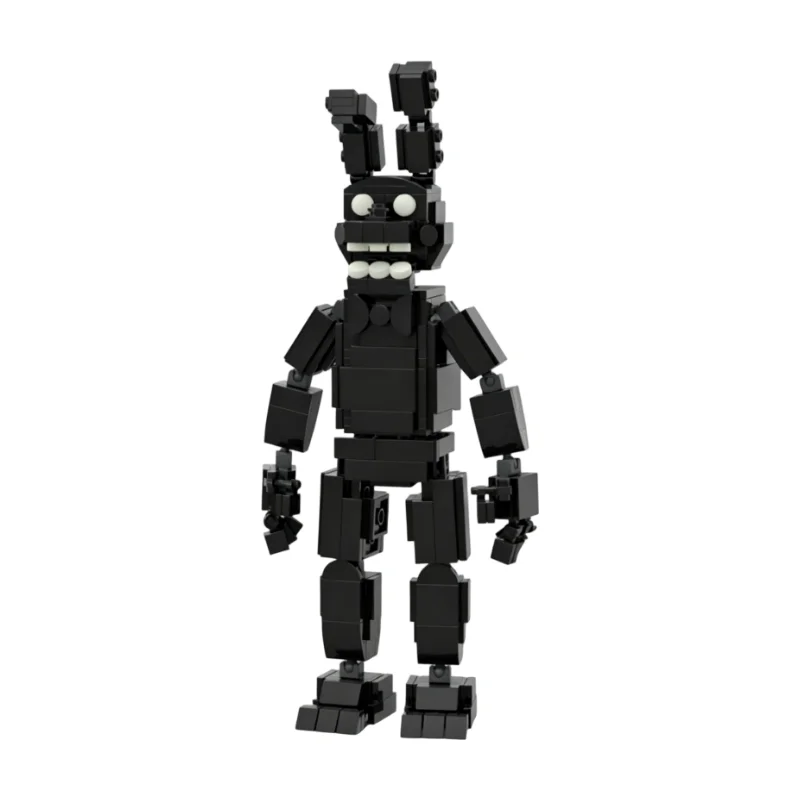 

Конструктор MOC Shadow Bonnie RWQFSFASXC: Модель аниматронной фигурки черного кролика-тенка, набор для сборки, коллекционный демонстрационный комплект