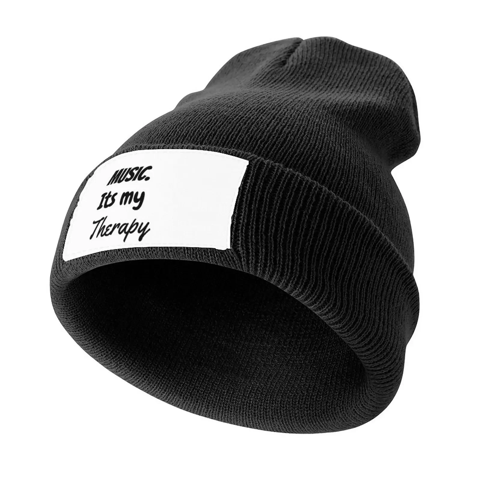 Music. Its my Therapy T-Shirt Knitted Cap Golf Hat Man derby hat Woman Men's