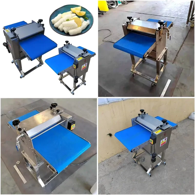 Automatic Electric Kitchen Fish Flower Squid Ring Cutting Machine Stainless Steel