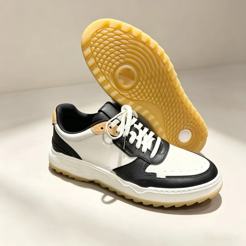Mens Golf Sneakers Leather Fashion‑Versatile Non‑Slip Sole Breathable Comfortable Outdoor Golf Walking Sports Shoes
