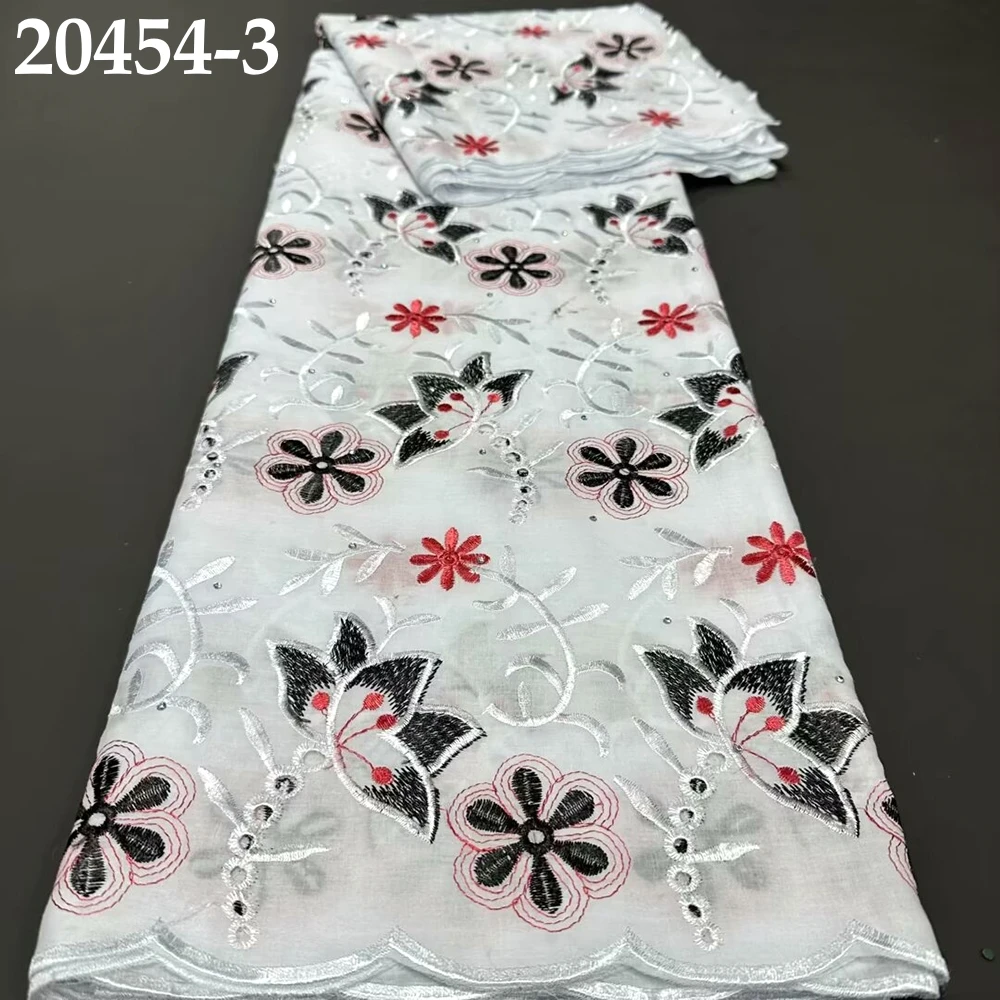 Sinya White Nigerian Cotton Lace Fabric 2024 High Quality Embroidery Swiss Voile Lace African Fabric For DIY Dress