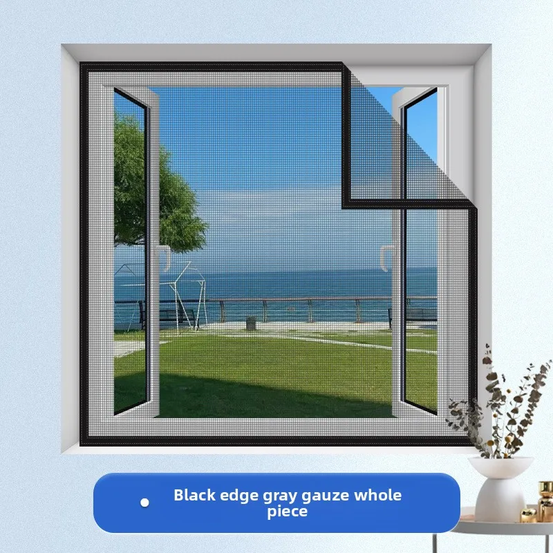 Self-adhesive mosquito screen for sliding windows, no-drill installation, invisible home use