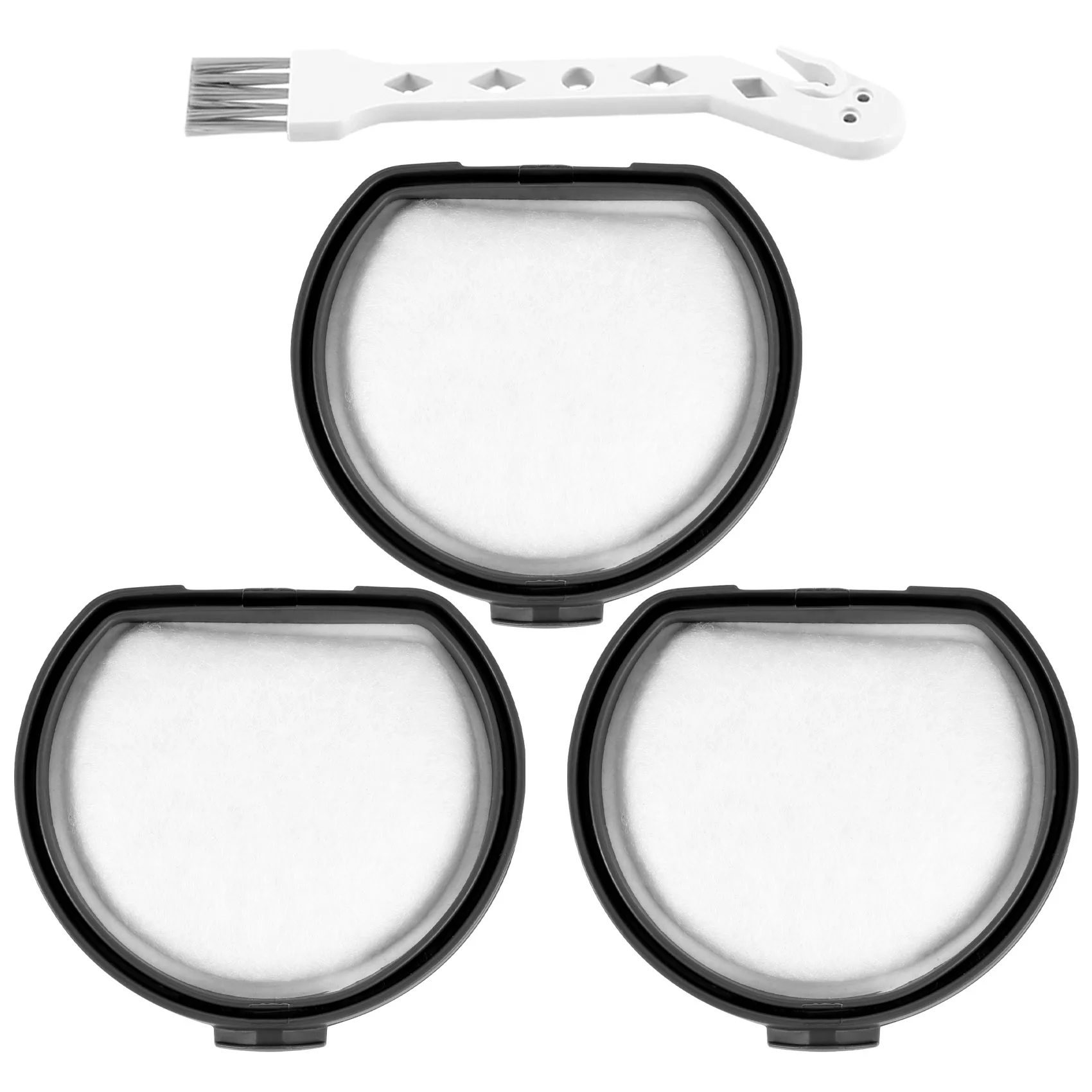 Lot de 4 brosses et filtre pré-moteur lavable pour AEG Carrier QX9-1-50IB ASKQX9 Filtre Pièces d'aspirateur Accessoires