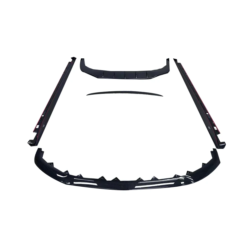High Quality Carbon Fiber Auto W12 Body Kit Front Lip Side Skirts Rear Diffuser Spoilers for Flying Spur 2020+