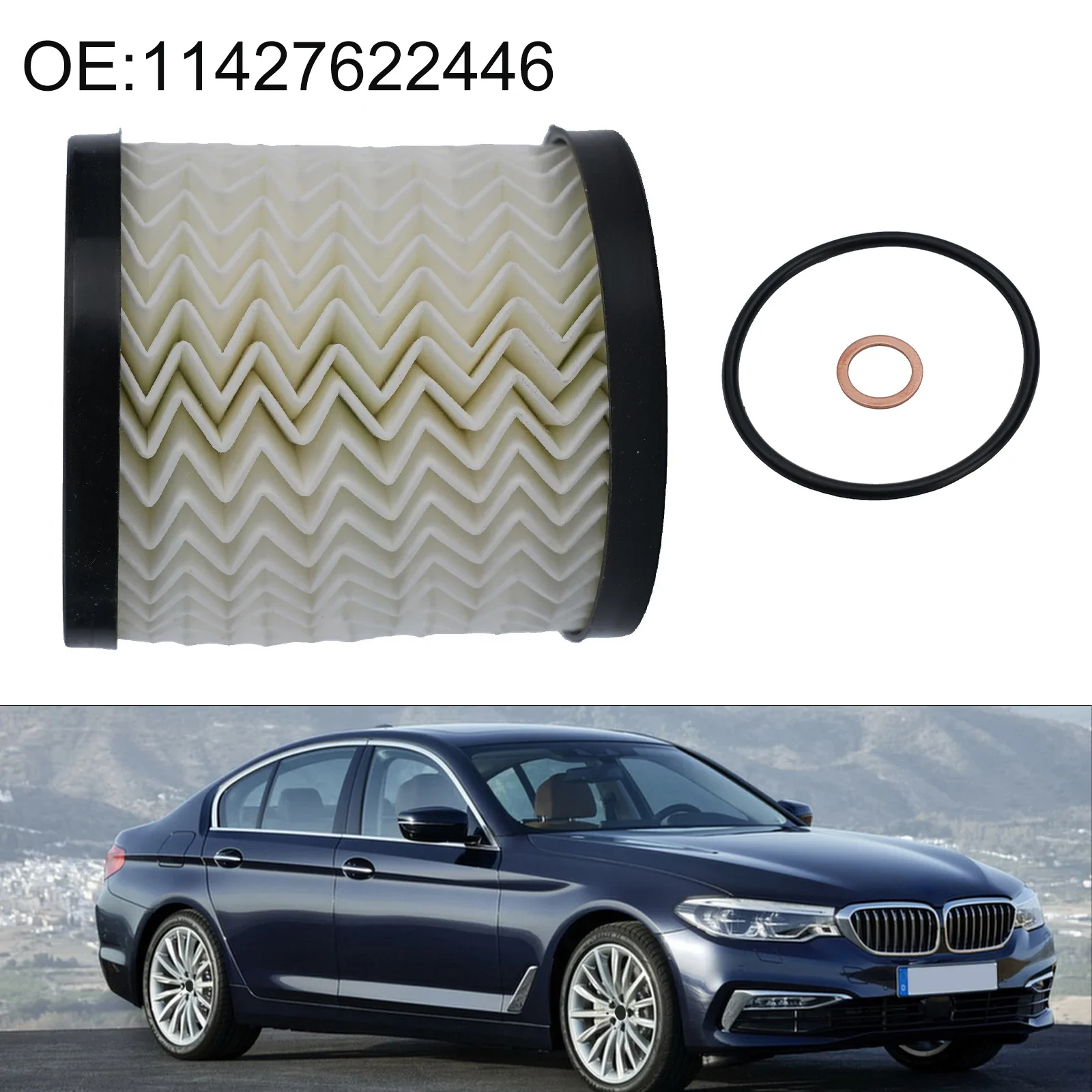 High-Quality Filter Element OEM 11427622446 Vehicle Repair Car Maintenance White Black White Black Easy Installation