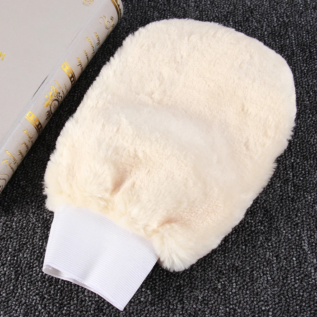 

1pc Wool Wash Mitt High Density Microfiber Waterproof Quick Drying Scratch Free For Car Truck Motorcycle Boat Rv Home Cleaning