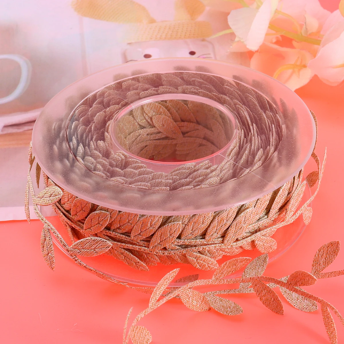 

15 Ribbon Leaves Garlands Sewing Craft Decoration Wedding Wrapping Wired Flower Gift Silk