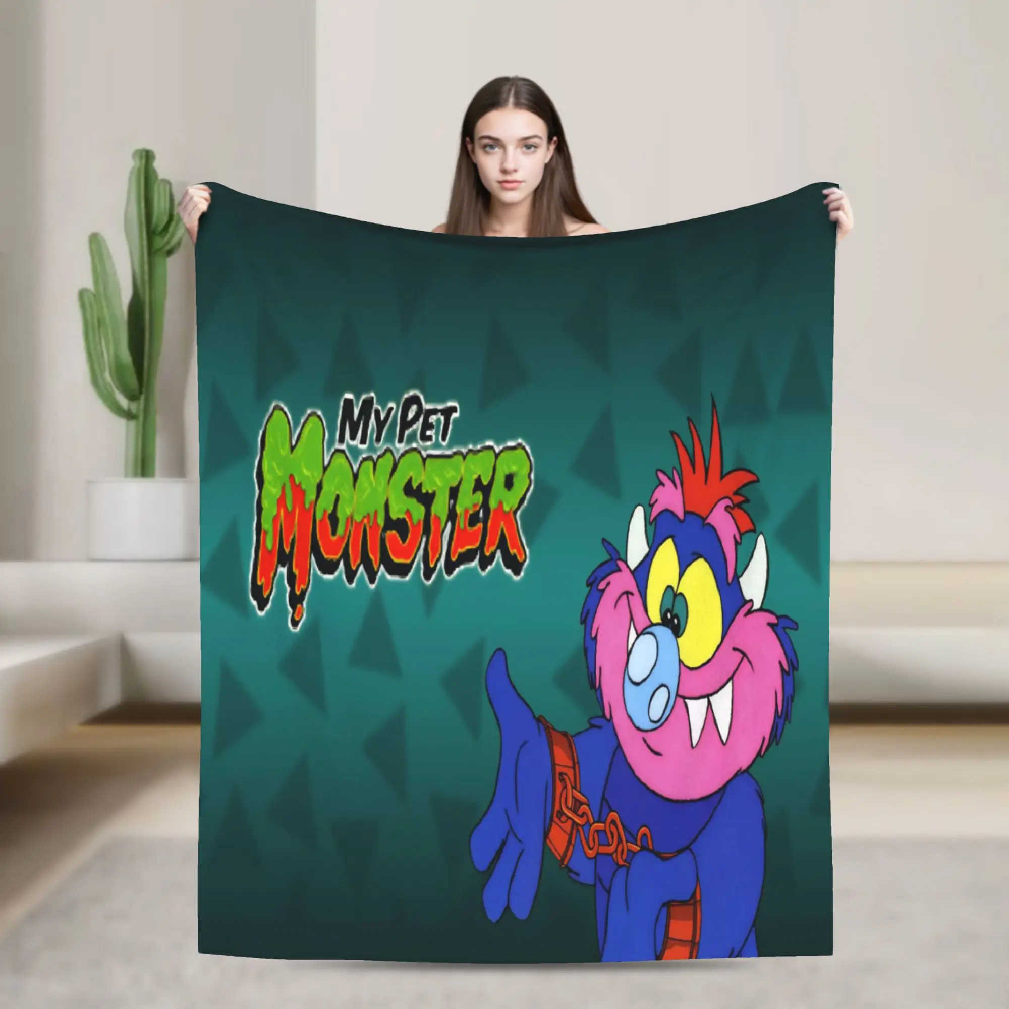 My Pet Monsters Cartoon Accessories Blankets Lightweight Thin Flannel  Throw Blankets Cozy Bedspreads