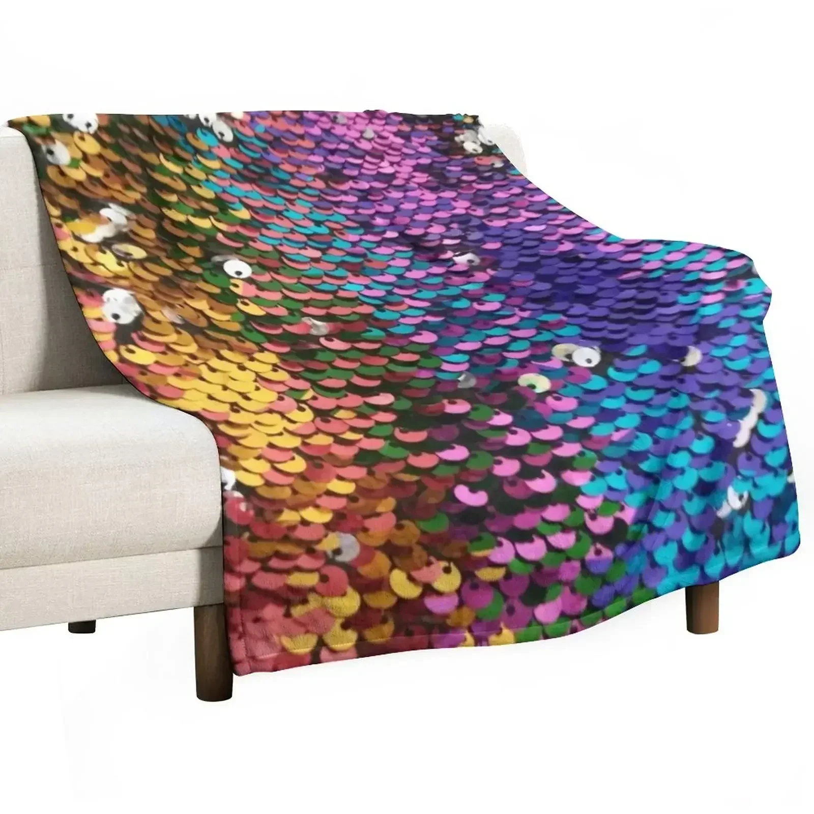 

Multi-colored Sequins Throw Blanket Year Round Soft Comfortable Blanket for Home