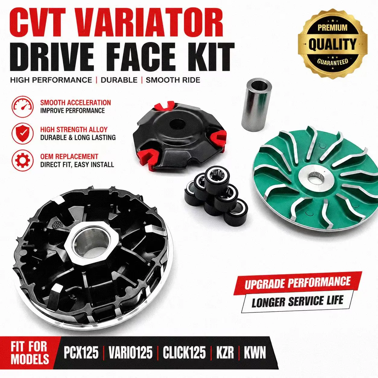 Drive Face Pulley Kit Primary Clutch For Honda PCX125 Vario125 Click125 KZR KWN Scooter Front Drive Plate