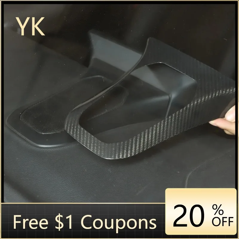 

For Toyota GR Supra A90 19-25 Real Carbon Fiber Car Dashboard Horn Frame Cover Stereo Speaker Panel Trim Accessories