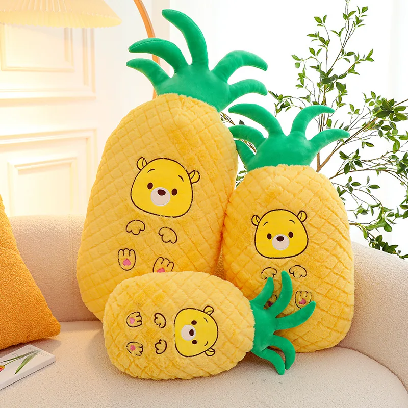 45-100cm Disney Winnie The Pooh Plush Toys Kawaii Anime Plushie Doll Pineapple Pooh Stuffed Pillows Birthday Gift for Childrens