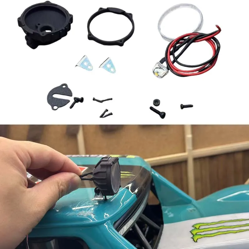 

1 Set 32mm Spotlight Dome Lights for 1/6 RC Crawler Car Traxxas Crossrc Big Dinosaur Accessories