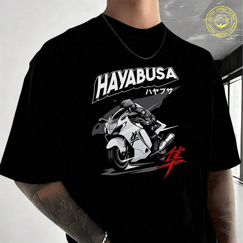 

Fashion Speed Totem HAYABUSA Logo Motorcycle Moto Cotton T-Shirt New Men's Casual O-neck Short Sleeve Tees