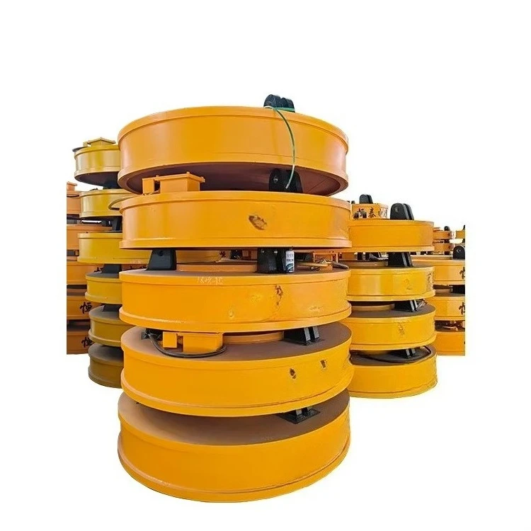 500kg 1000kg Load-Bearing Electric Magnetic Lifter for Excavator Circular Magnetic Scrap Lifting Magnet with Stable Adsorption