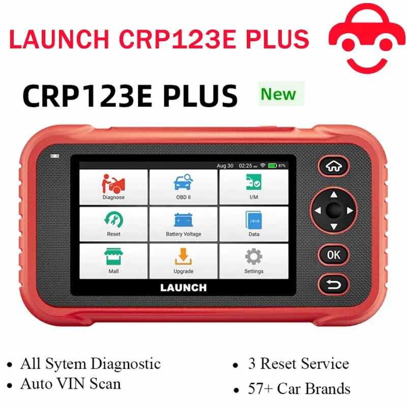 

2024 Newest LAUNCH X431 CRP123E PLUS OBD OBD2 Diagnostic Tools Car Full System Code Reader Auto Scanner AT SAS OIL Brake Reset