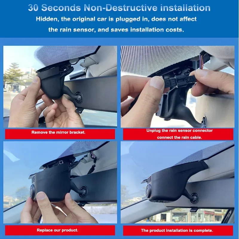 2K 4K Dashcam سيارة Dvr ل Volkswagen VW Tiguan Atlas T-Cross Tarek Polo Passat Touran Taigun Golf Arteon Sharan Arteon Multivan