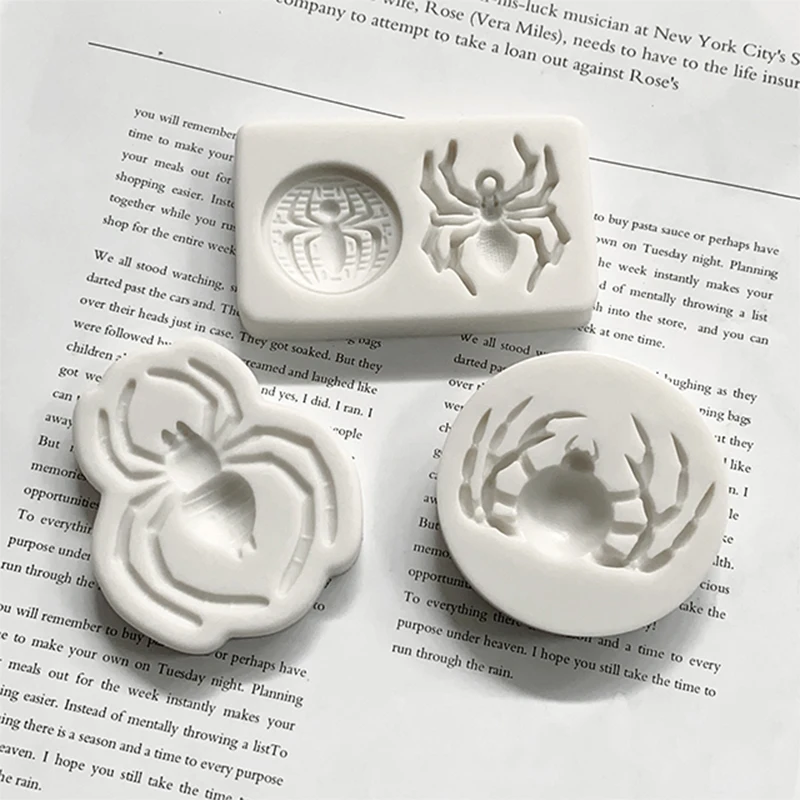 Insect suit spider silicone mold Halloween fondant cake decoration baking supplies DIY chocolate candy grinder