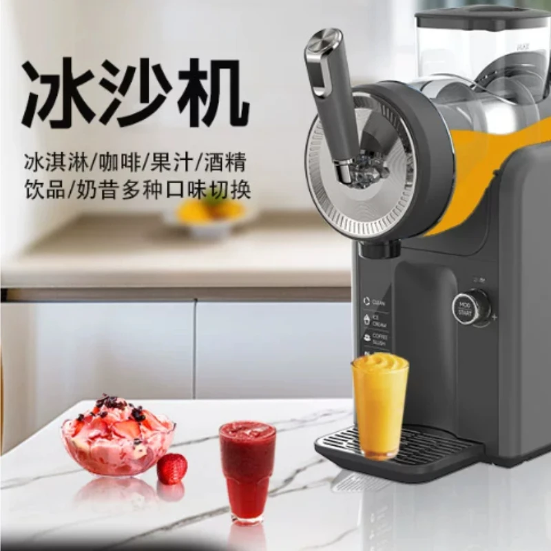 Household Commercial Snow Slush Machine, Small Automatic Smoothie Ice Maker, Multifunctional Shaved Ice Equipment for Business