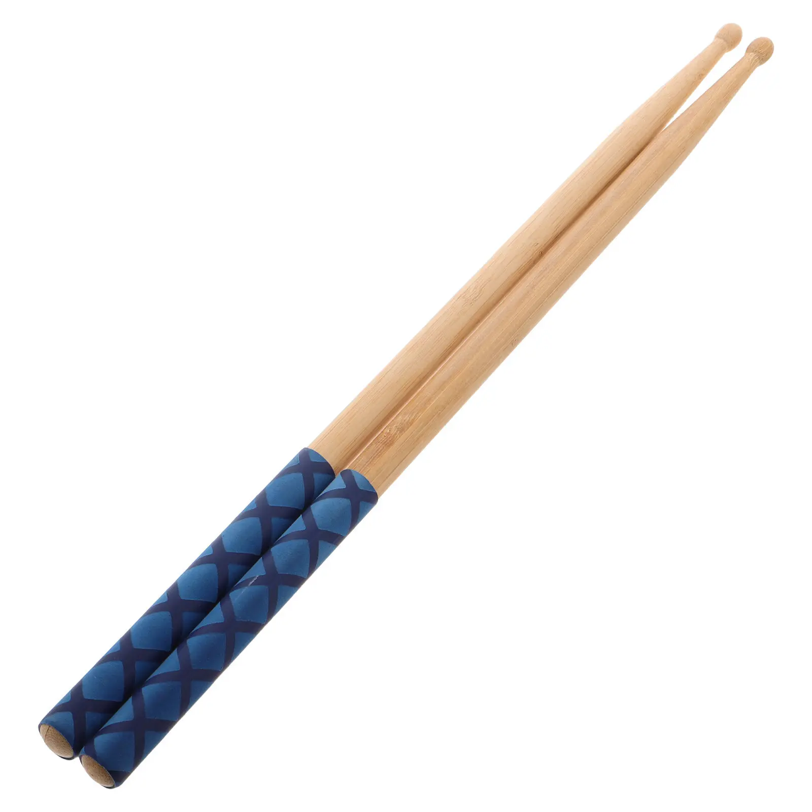 1Pair Student Drumsticks Solid Wood Round Tip Anti-Slip Rubber Coating Designed for Beginners Snare Drum Drum Kit Practice