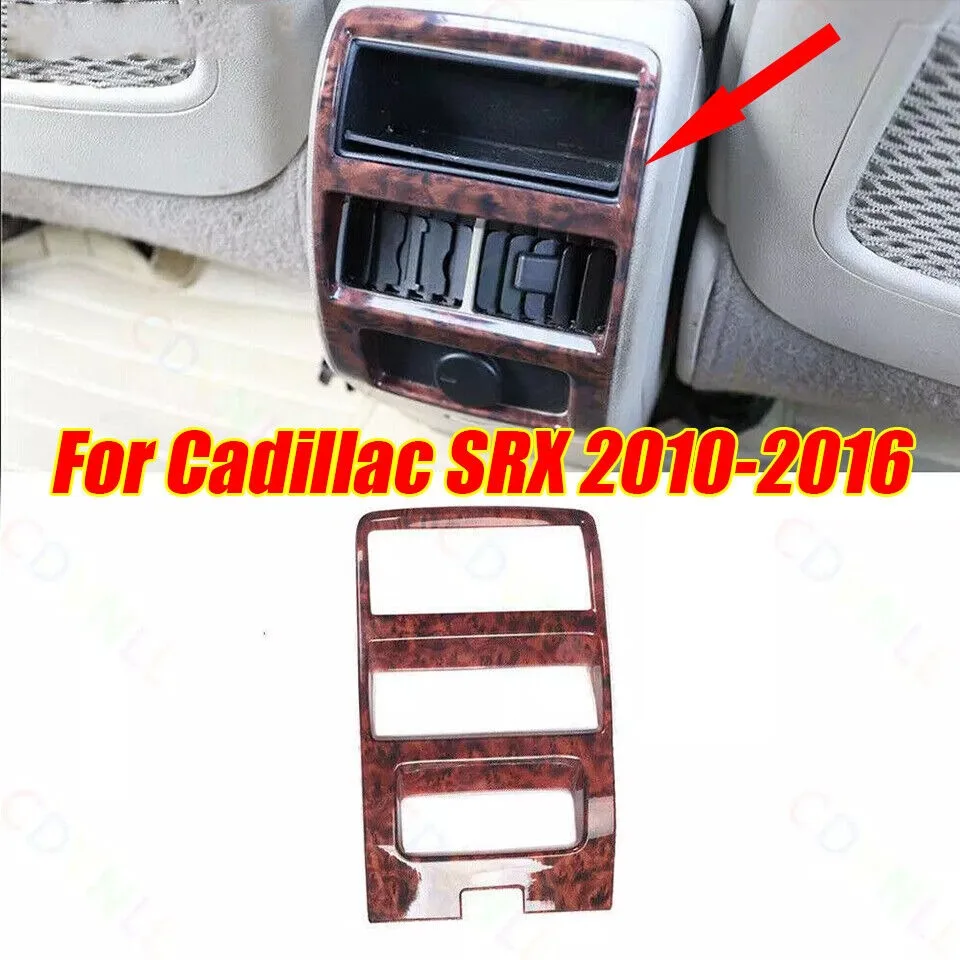 

Car Rear Air Outlet Anti-Kick Panel Cover For Cadillac SRX 2010-2016 Wood Grain