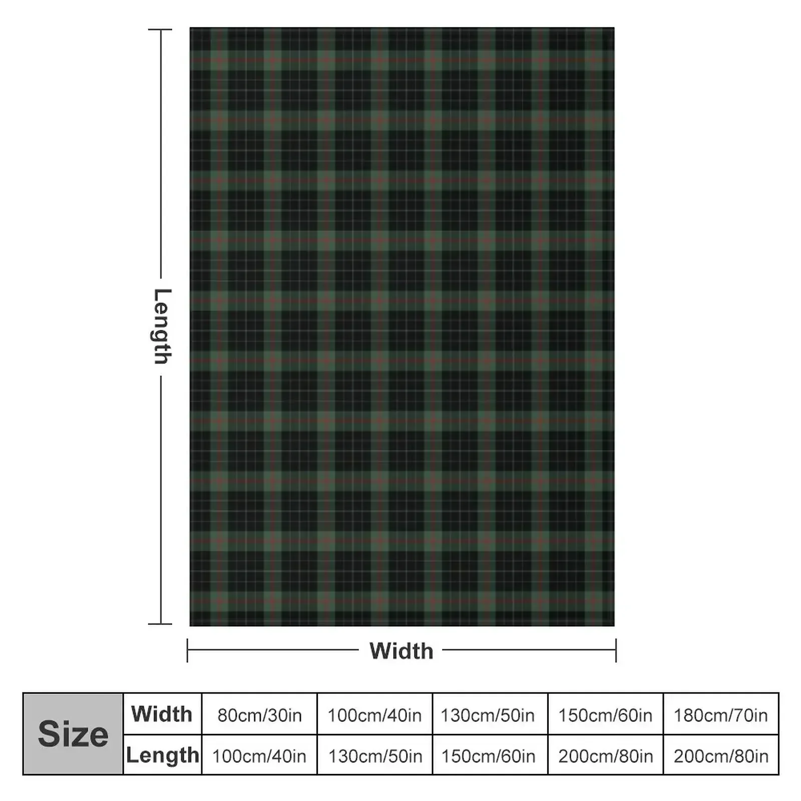 Clan Gunn Tartan Throw Blanket cosplay anime Soft Big Blankets