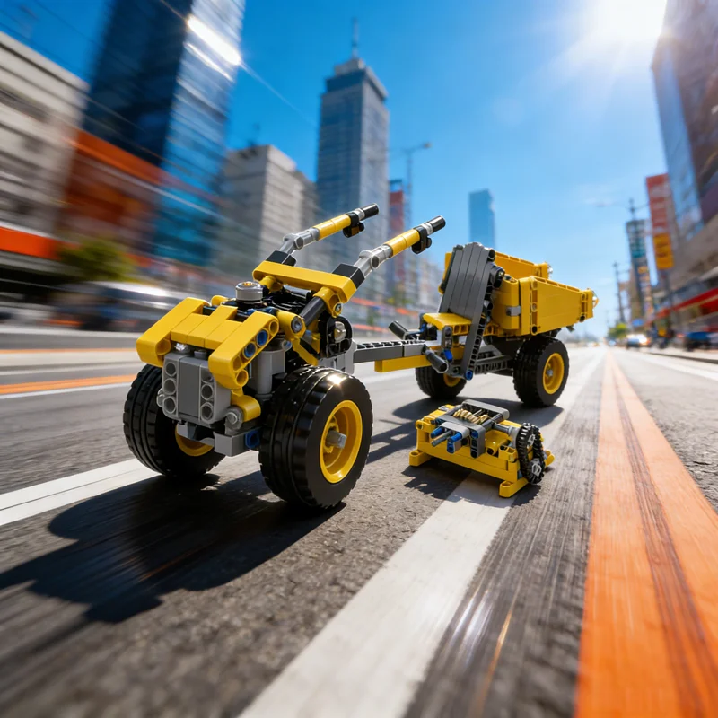 

348 шт. MOC, технический одноосный комплект тракторов, модель, строительные блоки, архитектура, рождественские подарки, игрушка «сделай сам», креативная идея