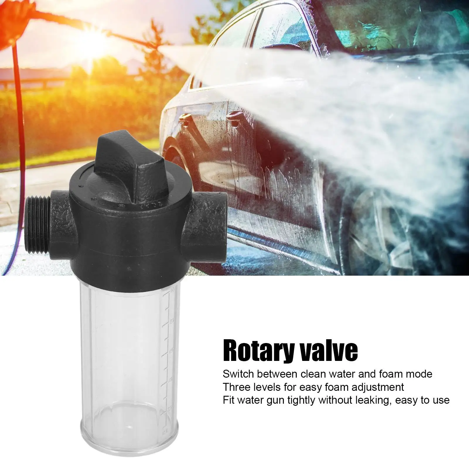 100ML Car Washing Foam Pot - Garden Hose Water Foam Bottle for Household Cleaning Accessories