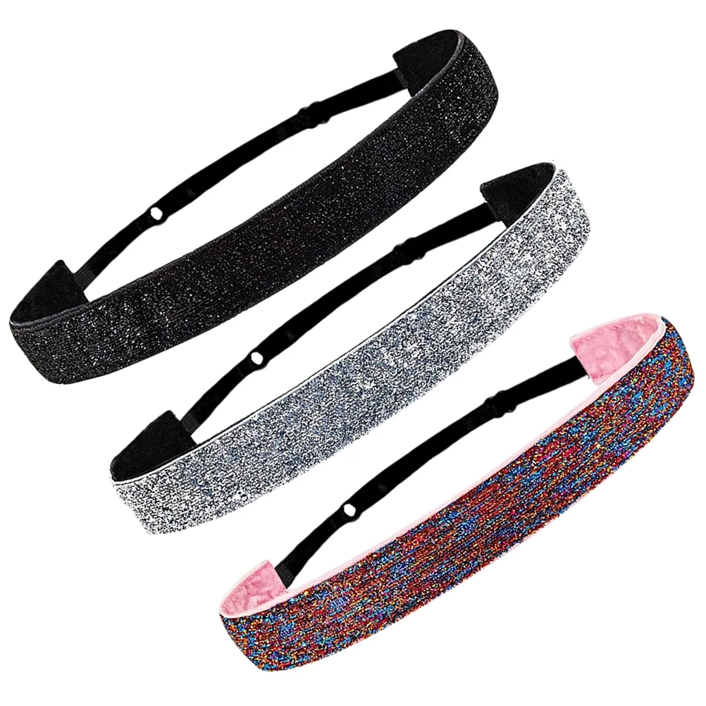 

3Pcs Elastic Non Yoga Headbands Fashion Sports Hair Accessories For Women Teens Girls With Colorful Styles