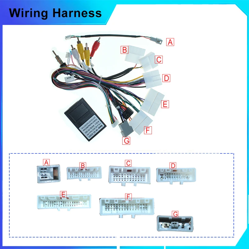 For Nissan Teana VIP 3.5L XV 2008 2.5L XV Android Radio Car 16 Pin Stereo Power Wiring Harness Cable Adapter Canbus Decorder